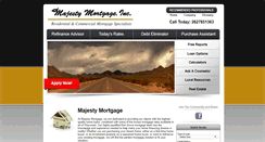 Desktop Screenshot of majestymortgage.com