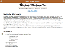 Tablet Screenshot of majestymortgage.com